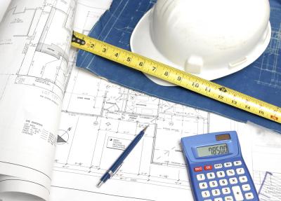 Builders Site Hard Hat And Plans